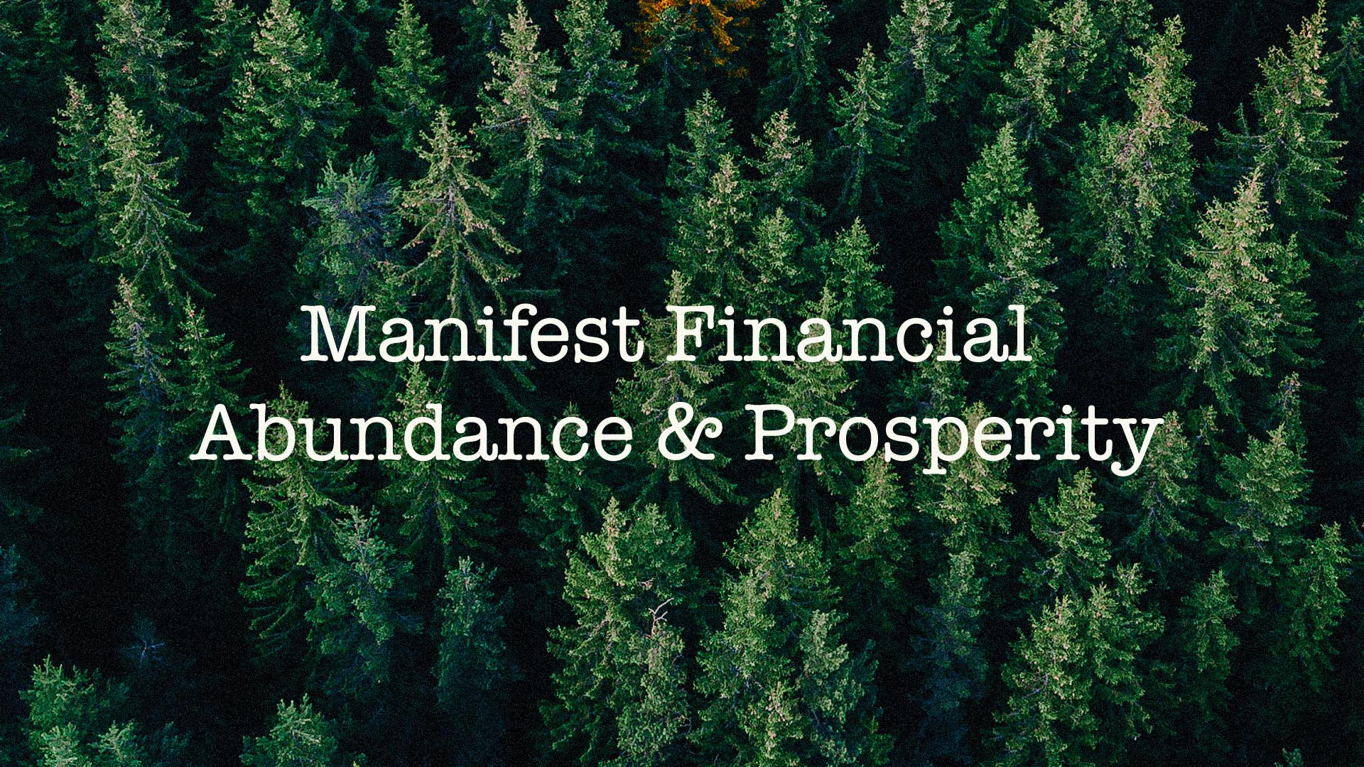 Manifest Financial Abundance & Prosperity